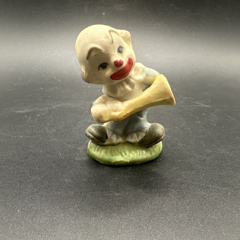Vintage Enesco Small Ceramic Clown Figurine 3 Inch